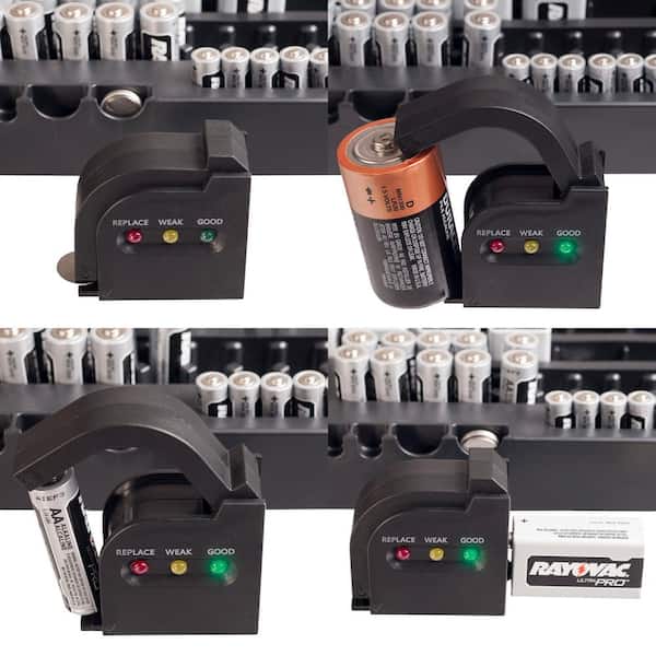 Stalwart 0 Gal. Capacity Battery Organizer Storage Case with Removable Volt  Tester (70-Piece) HW5500025 - The Home Depot