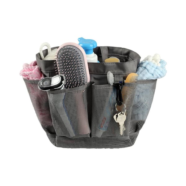 ULG Large Mesh Shower Caddy with Waterproof Bag and Slippers Pocket