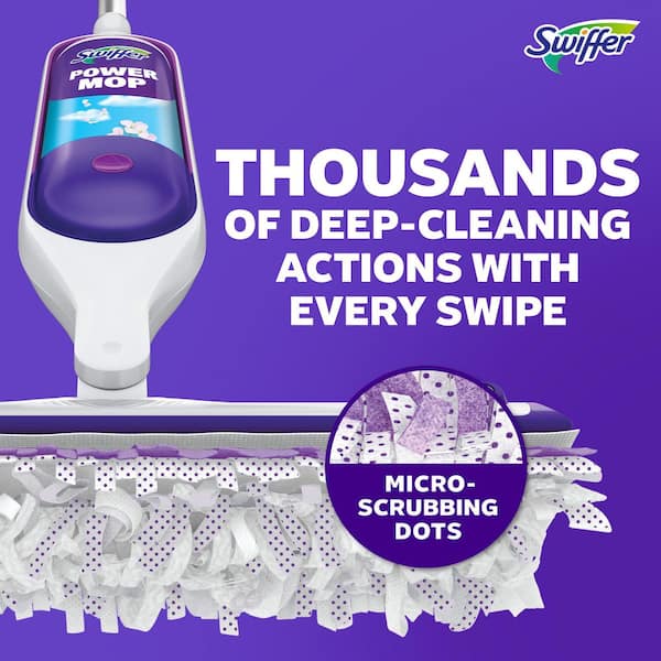 Swiffer Power Mop Starter Kit (1-Power Mop, 2-Pads, Cleaning
