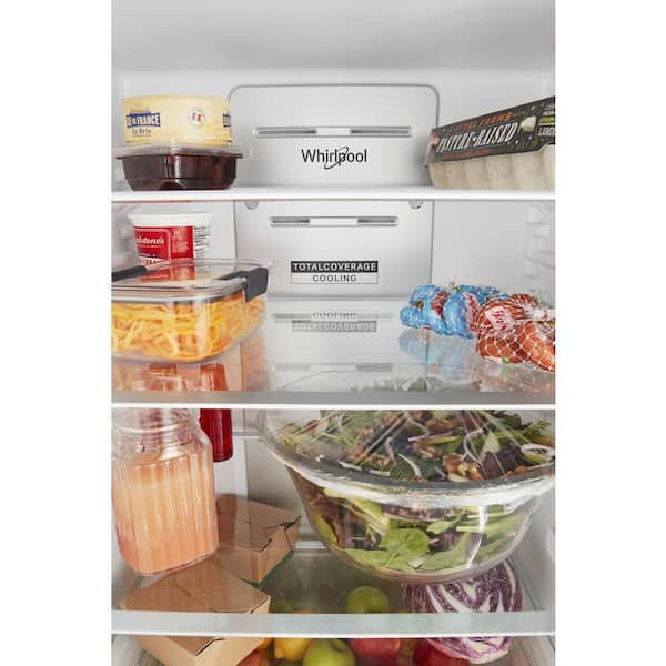 Whirlpool 24 In 12 7 Cu Ft Bottom Freezer Refrigerator In Fingerprint Resistant Stainless Counter Depth Wrb533czjz The Home Depot