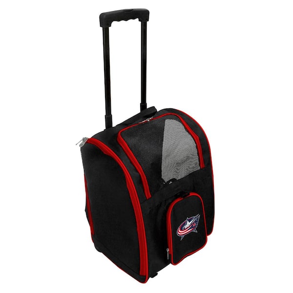 Denco NHL Columbus Blue Jackets Pet Carrier Premium Bag with wheels in Red