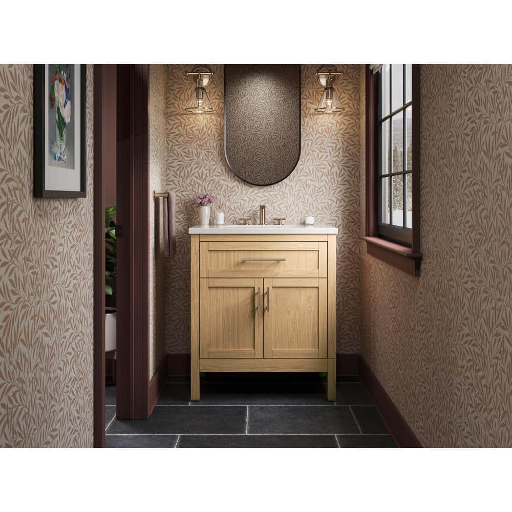 Hadron 30" Mahogany Bathroom Vanity with Quartz Top