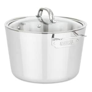 3-Ply Contemporary 8 Qt. Stainless Steel Stock Pot with Lid