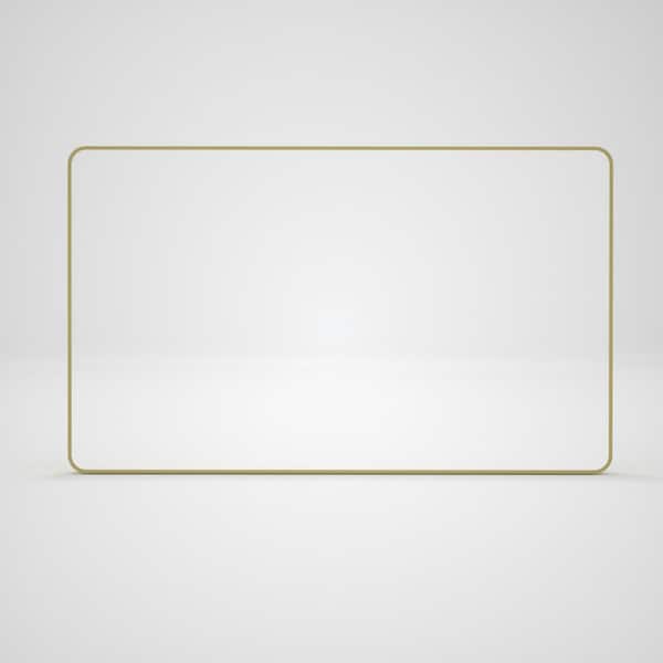 60 in. W x 36 in. H Rectangular Framed Wall Bathroom Vanity Mirror in Brushed Gold