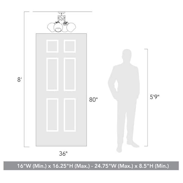 Axel Large Semi-Flush Mount