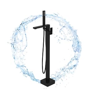 Single Handle 3-Spray Shower Faucet 6 GPM with Adjustable Head in Black