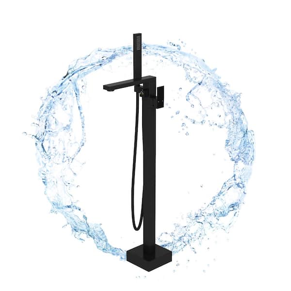 WIAWG Single Handle 3-Spray Shower Faucet 6 GPM with Adjustable Head in Black