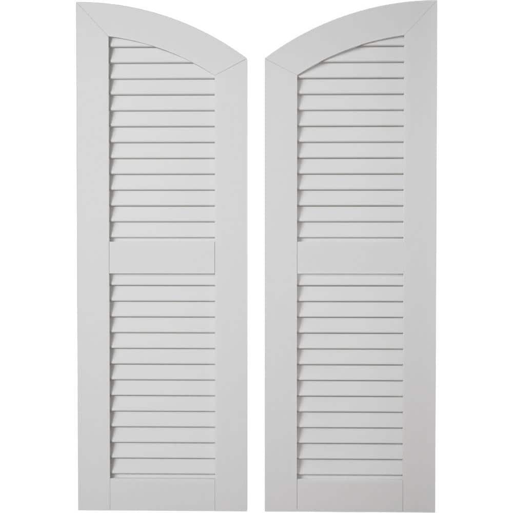 Timberthane 15 in. W x 56 in. H Louver Polyurethane Shutters Pair in Primed Tan price history on PriceWatchPro