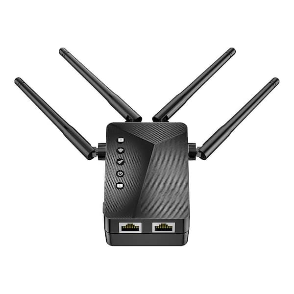 10K Sq.Ft Coverage WiFi Extender Signal Booster Long Range 4 Antennas Ethernet Port Easy Setup Wireless Repeater