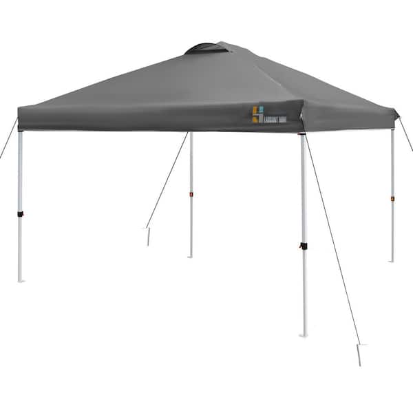 Unbranded 10 ft. x 10 ft. Gray Portable Folding Instant Canopy Tent with Roller Bag for Outdoor