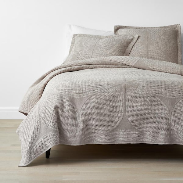 The Company Store Carlin Natural Geometric Full Cotton Coverlet