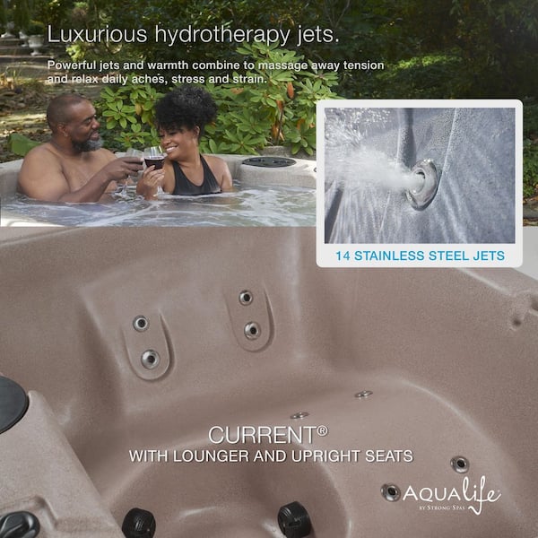 AquaLife Current 14-Jet 120 V Hot Tub, Seats 3-4, 3 Passive