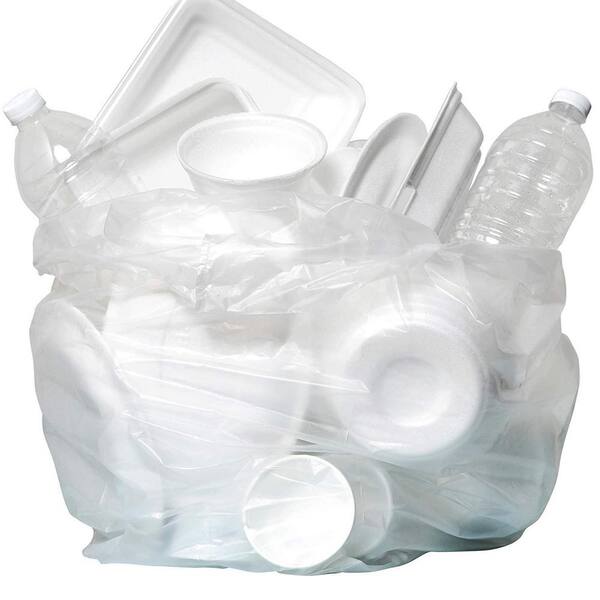 Aluf Plastics 45 gal. Clear Garbage Bags - 40 in. x 46 in. (Pack of 100) 1.5 Mil (eq) - for Recycling, Storage and Outdoor Use