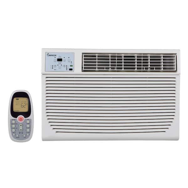 Impecca 8,000 BTU 115V Through-the-Wall Air Conditioner, Cools 250-350 Sq. Ft. with Remote Control in White