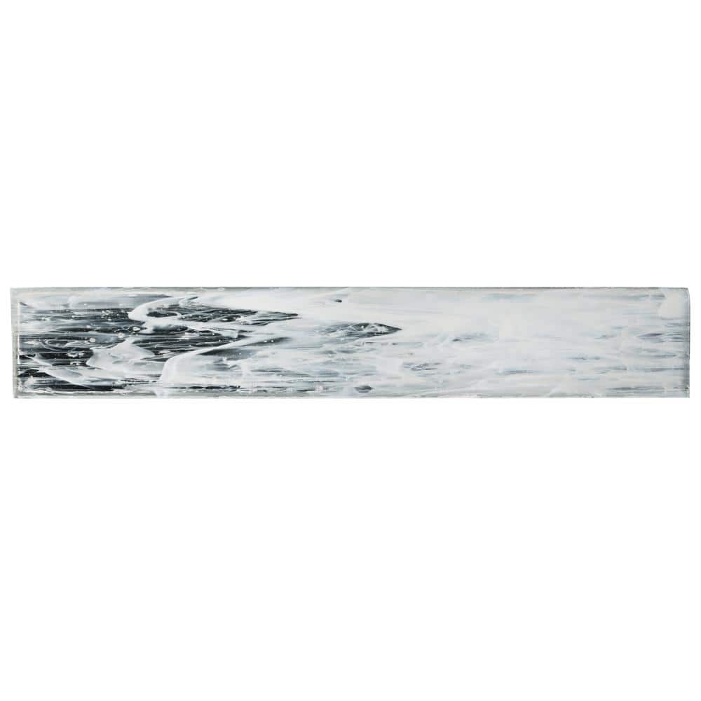 Apollo Brick Polished Silver Glass Subway Wall Tile
