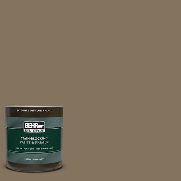 BEHR ULTRA 1 qt. #BXC-05 Mudslide Semi-Gloss Enamel Exterior Paint & Primer