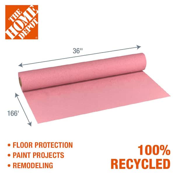 36 in. x 166 ft. Red Rosin Builders Paper (2-Pack)