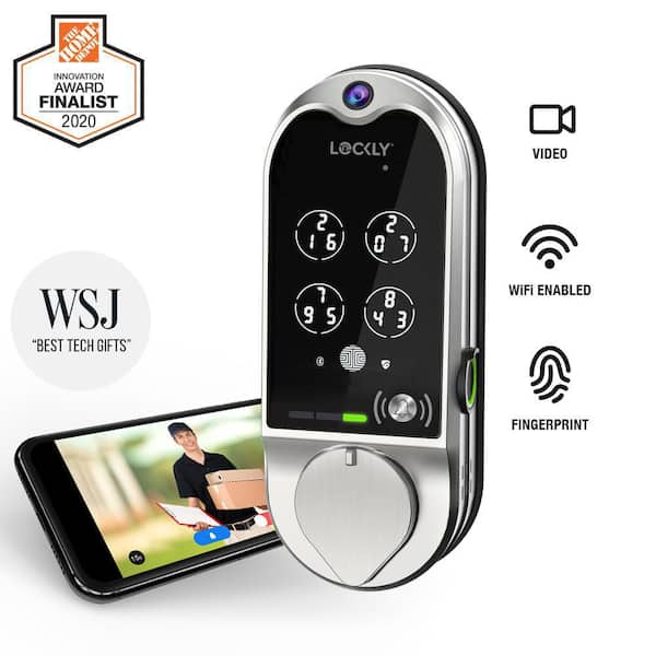 Nichel In Hot A Private Xxx Video - Lockly Vision Satin Nickel Deadbolt with Video Doorbell Smart Lock PGD798SN  - The Home Depot