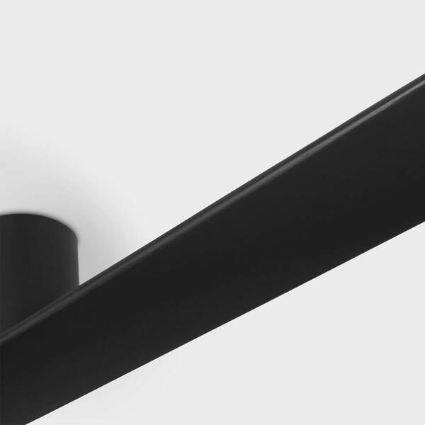 Generation Lighting - Fan Plank 62 in. Smart Midnight Black Modern Flush Mount Standard Ceiling Fan with Remote