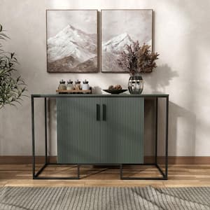 Liana Minimalist Sage Green Wood 47.3 in. Buffet Server With 2 Shelves