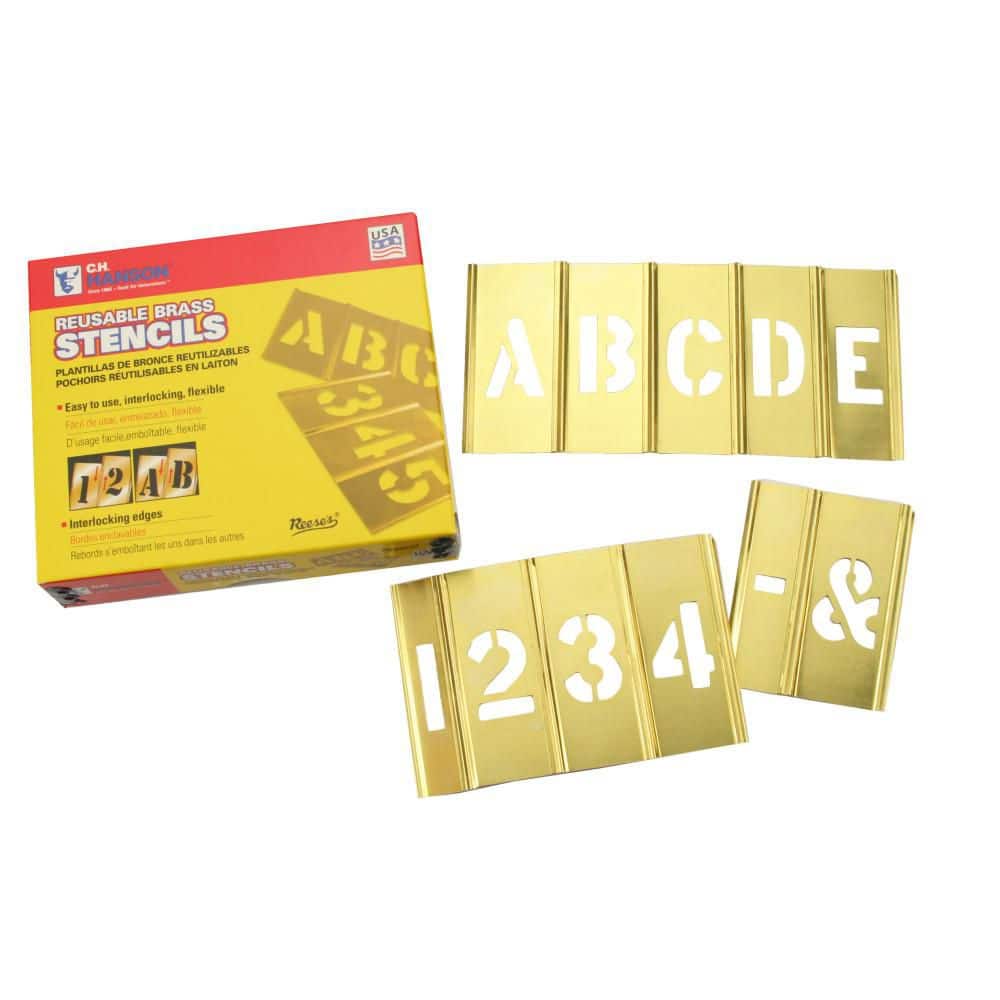 Stencil Set-Letter/Number 1 in. Brass 45 Pieces price history on PriceWatchPro