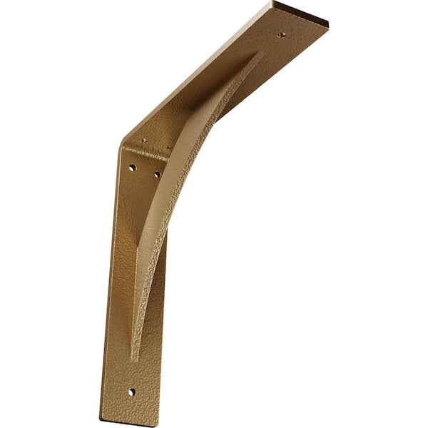 Ekena Millwork 2 in. x 10 in. x 10 in. Steel Hammered Gold Legacy Bracket