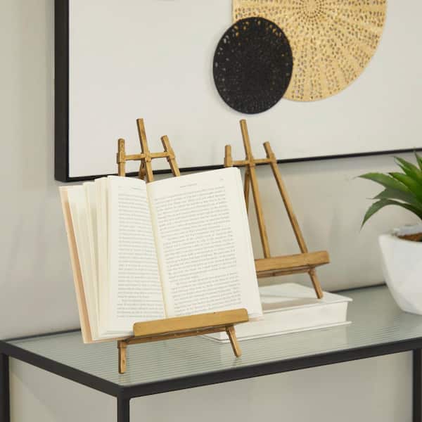 Litton Lane Gold Metal Easel with Foldable Stand (2- Pack) 041434