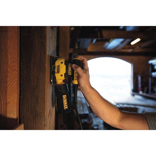 DEWALT DWE6411K 1/4 Sheet Palm Grip Sander Kit With 80 Grit Mesh Sheets | 14,000 OPM, Dust Port, Washable Pads