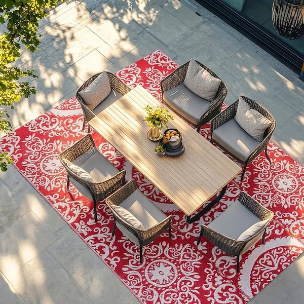 Apink ポラロイド　トレカ　6枚　Red&White Nuu Garden Red and White 6 ft. x 9 ft. Rectangular Moroccan