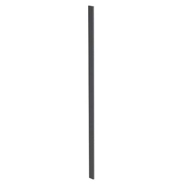 Home Decorators Collection Navarre Onyx Gray Shaker Assembled Plywood 0.75 in. x 3 in. x 96 in. Stock Kitchen Cabinet Filler Strip