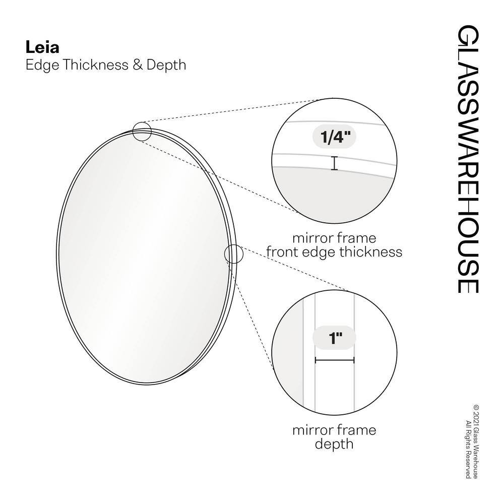 Trinity 28" Round Black Wood Framed Modern Mirror