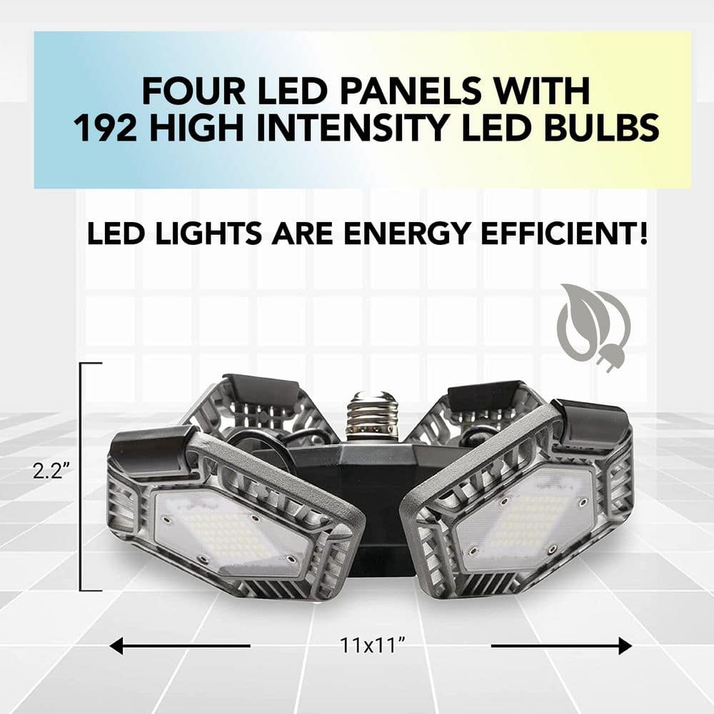 Buy QuadBurst Color Select 10.6 in. Integrated LED 5500 Lumens Flush Mount Ceiling Garage Light