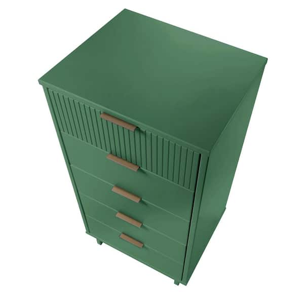 Manhattan Comfort Granville Sage Green 5-Drawer 23.62 in. Wide