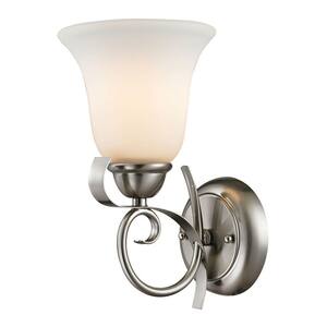 Titan Lighting Brighton 3-Light Brushed Nickel Wall Mount Bath Bar ...