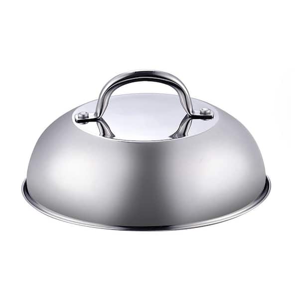 Cook N Home 9.5 in./24 cm Stainless Steel Grill Cooking Steaming Dome Lid  Cover 02557 - The Home Depot