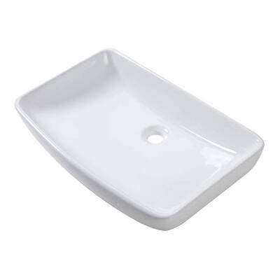 24 in. Modern Bathroom Oval Vessel Sink Above in White Porcelain Ceramic Vessel Vanity Sink Art Basin