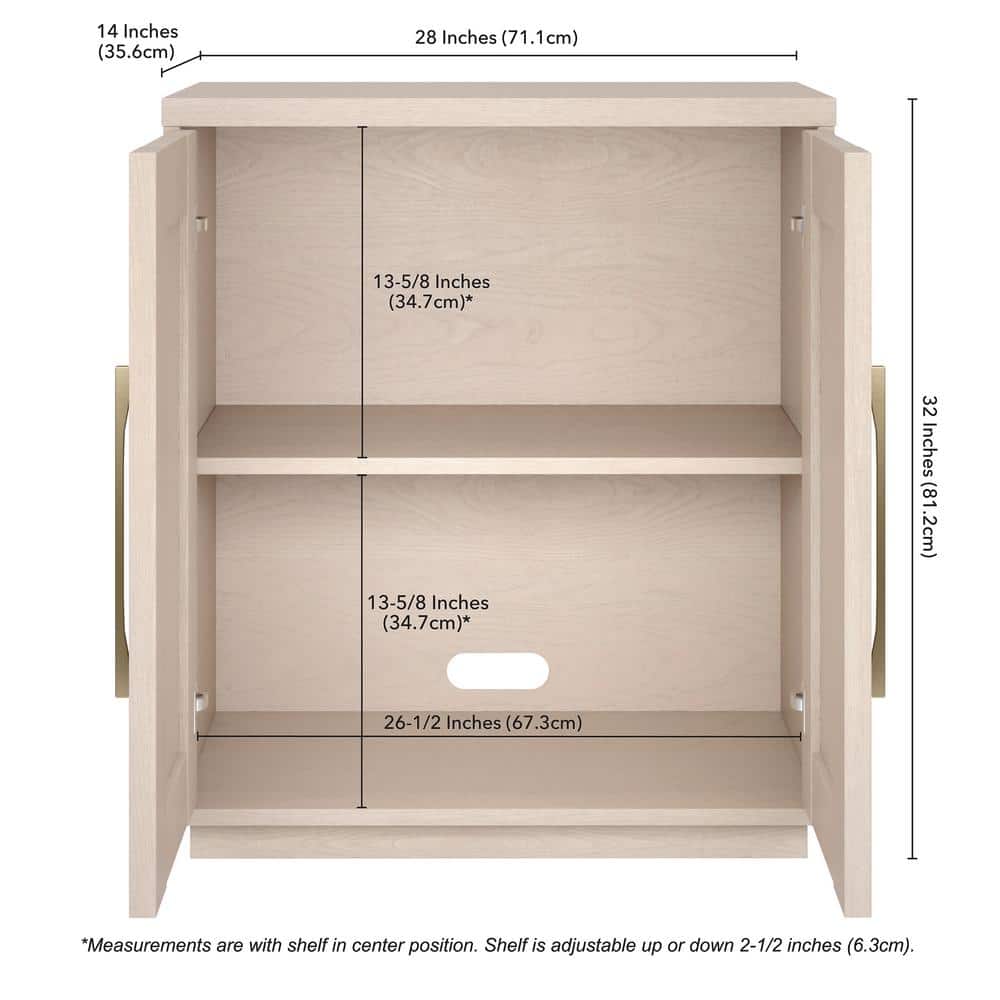 Alder White Adjustable Shelving Office Cabinet