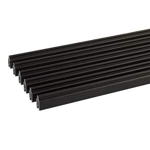 Evolver Black Aluminum Fence Decorative Beam Rail (6-Pack)