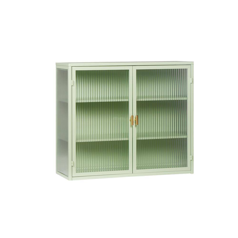 27.56 in. W x 9.06 in. D x 23.62 in. H Metal Iron Bathroom Storage Wall Cab