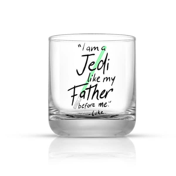 JoyJolt Star Wars Luke Skywalker Lightsaber Stemless Drinking Glass - 15 oz - Set of 2