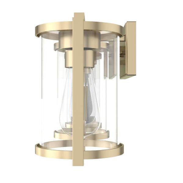 Hunter - Astwood 33.25 in. 4-Light Alturas Gold Vanity Light with Clear Glass Shades Bathroom Light