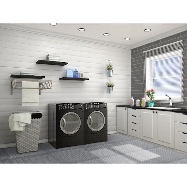 Gray 24 in. x 24 in. EVA Foam Solid Color Diamond Plate Interlocking Tile (24-Tile)