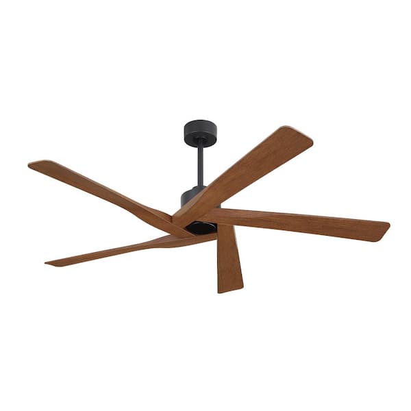 64 in. 5-Black Indoor Standard Ceiling Fan with Remote