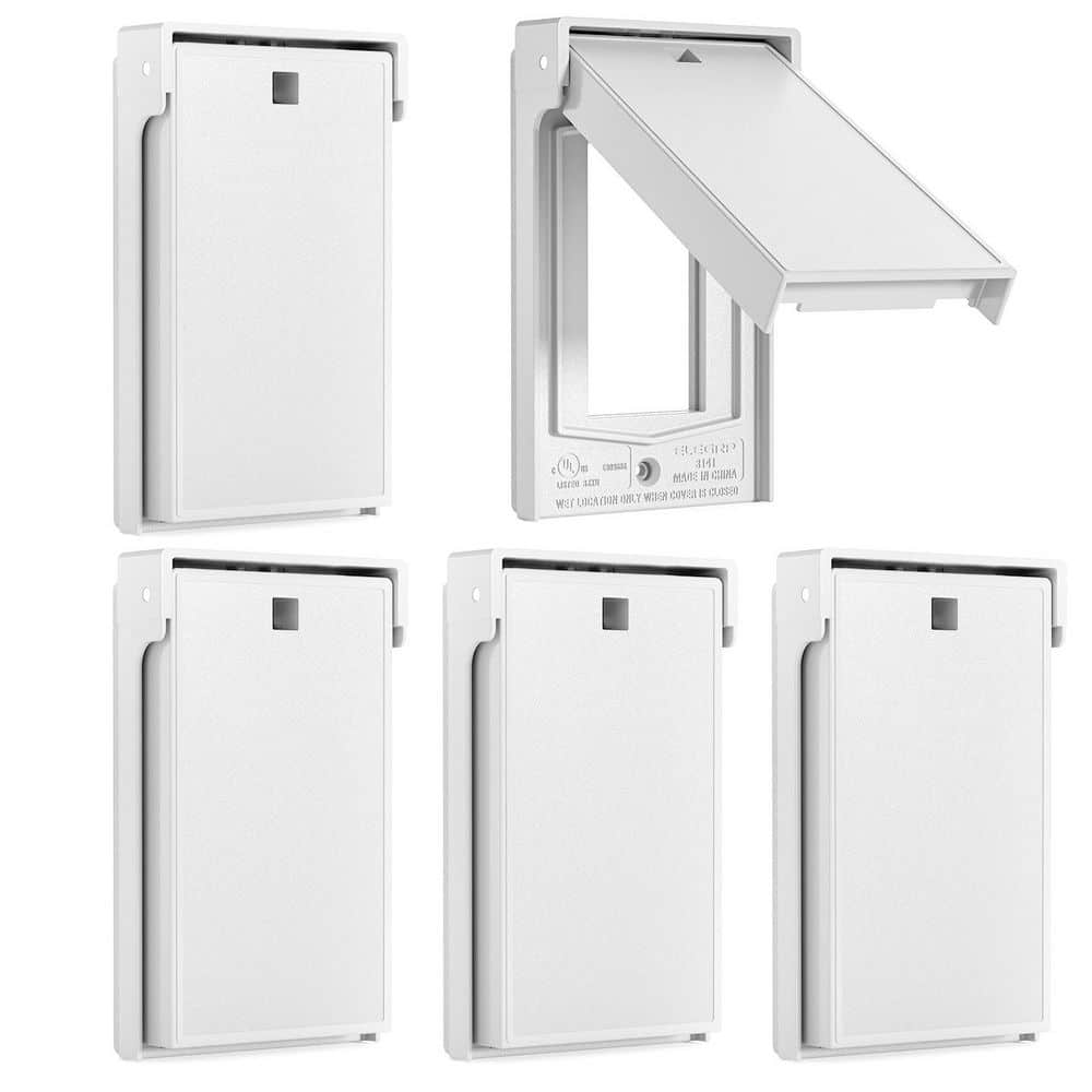 1-Gang Horizontal Duplex Weatherproof Wall Plate Cover, Outdoor Electrical Outlet Cover, UL Listed (3 pack,White) price history on PriceWatchPro