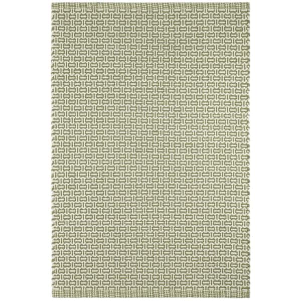 5 ft. x 8 ft. Olive Miss Muffet Handwoven Cotton Indoor Area Rug