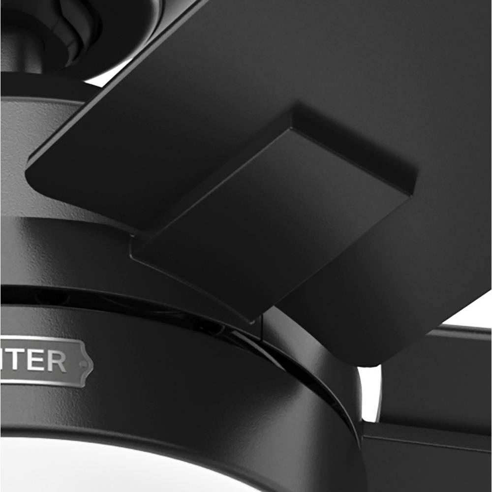 52" Matte Black and Gray 5-Blade Ceiling Fan with LED Light Kit