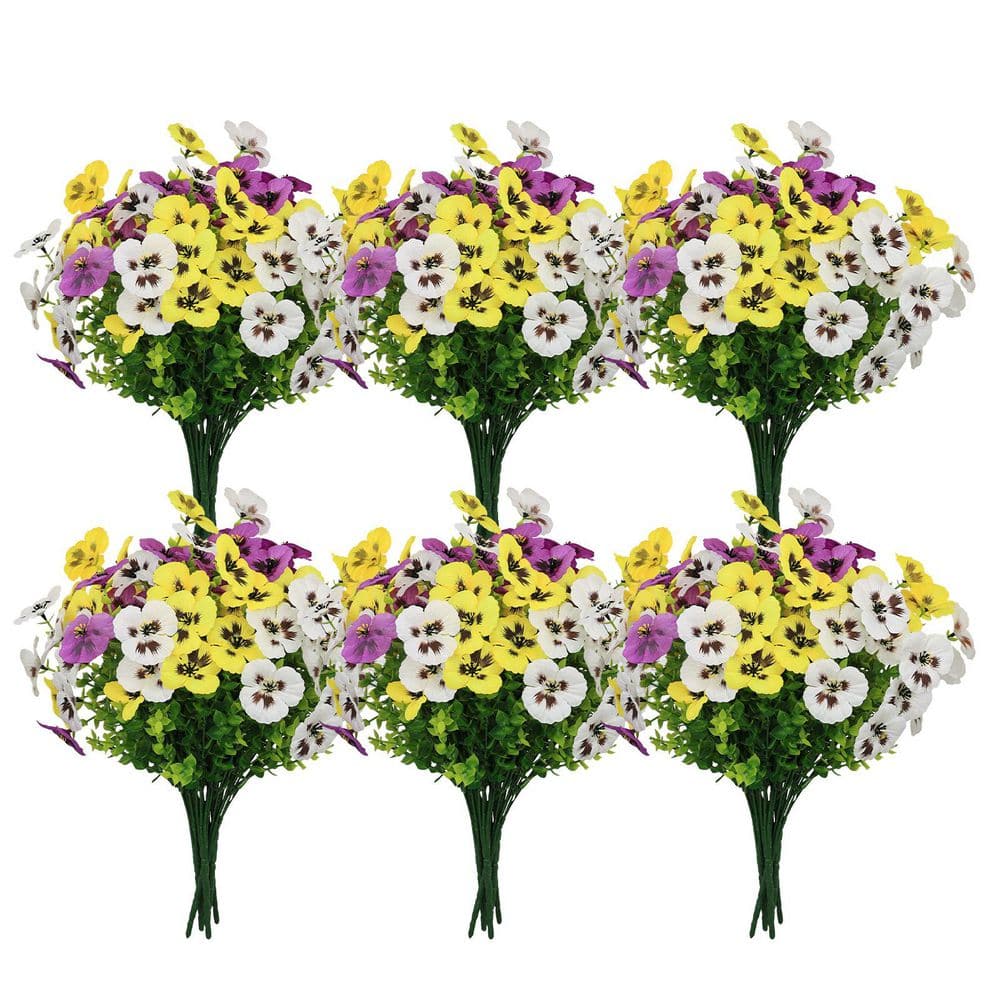 13 in. 36 Bundles Artificial Pansy Flowers for Outdoor Decor, UV Resistant, Realistic Faux Silk Plants price history on PriceWatchPro