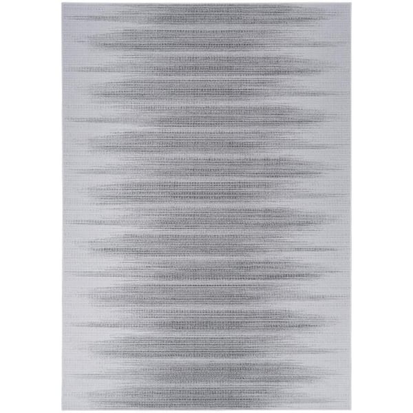 6 ft. x 9 ft. Gray Ombre Distressed Non Skid Area Rug