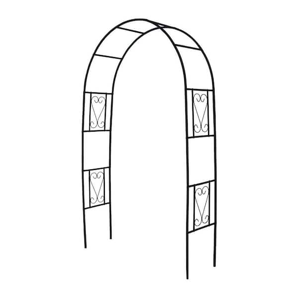 83.9 in. x 49 in. Iron Garden Trellis Archway Heavy Duty Metal Arbor for Climbing Plants Outdoor Patio Wedding Decor