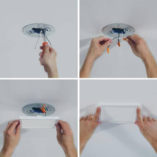 Halo SMD6S6950WH SMD 5000K Integrated Led Surface Mount//Recessed Square Trim White 5 in /& 6 in